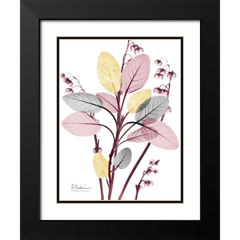 Blush Fusion 1  Black Modern Wood Framed Art Print with Double Matting by Koetsier, Albert