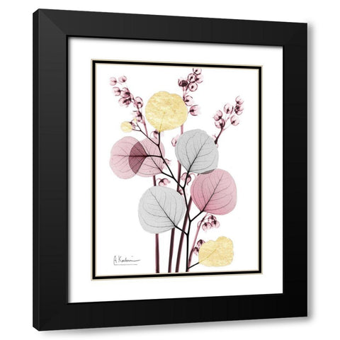 Blush Fusion 2 Black Modern Wood Framed Art Print with Double Matting by Koetsier, Albert