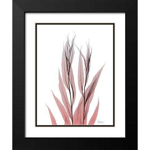 Vibrant Bamboo Leaf 2 Black Modern Wood Framed Art Print with Double Matting by Koetsier, Albert