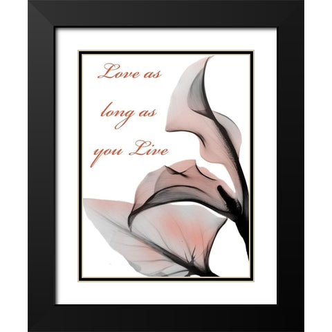 Love Long Black Modern Wood Framed Art Print with Double Matting by Koetsier, Albert