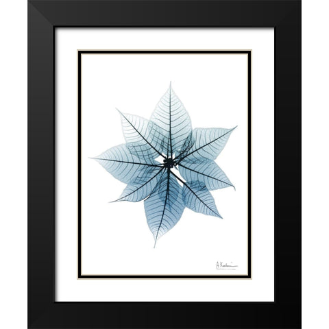 Iced Poinsettia 1 RC Black Modern Wood Framed Art Print with Double Matting by Koetsier, Albert