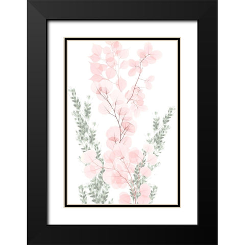 Blushing Bouquet 1 Black Modern Wood Framed Art Print with Double Matting by Koetsier, Albert