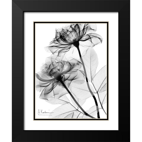 Delighful Pair 1 Black Modern Wood Framed Art Print with Double Matting by Koetsier, Albert