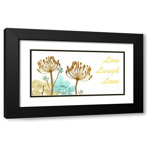 Live Laugh Love Black Modern Wood Framed Art Print with Double Matting by Koetsier, Albert