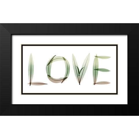 Love Black Modern Wood Framed Art Print with Double Matting by Koetsier, Albert