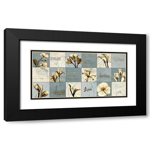 Flower Patch Black Modern Wood Framed Art Print with Double Matting by Koetsier, Albert