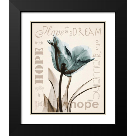 Hope Tulip Black Modern Wood Framed Art Print with Double Matting by Koetsier, Albert