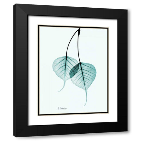 Bodhi Tree Teal Black Modern Wood Framed Art Print with Double Matting by Koetsier, Albert