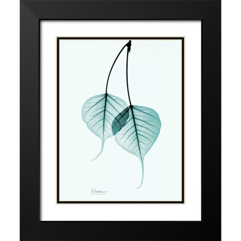 Bodhi Tree Teal Black Modern Wood Framed Art Print with Double Matting by Koetsier, Albert