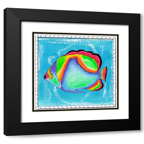 Beach Front Butterfly Fish Black Modern Wood Framed Art Print with Double Matting by Ormsby, Anne