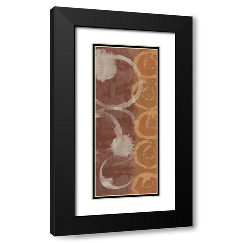 Adstract Panel 2 Black Modern Wood Framed Art Print with Double Matting by Saunders, Alonzo