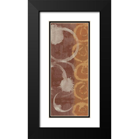 Adstract Panel 2 Black Modern Wood Framed Art Print with Double Matting by Saunders, Alonzo