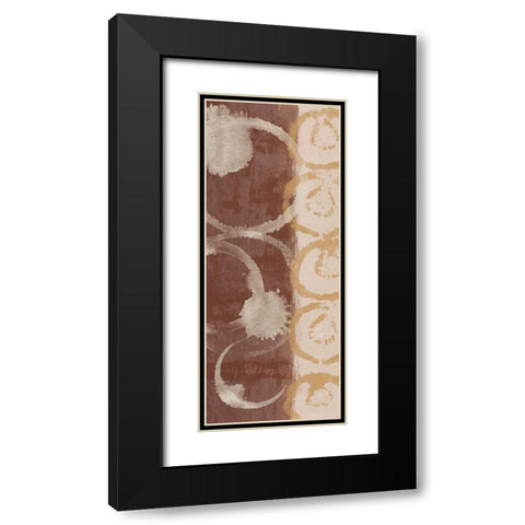 Adstract Pane 3 Black Modern Wood Framed Art Print with Double Matting by Saunders, Alonzo