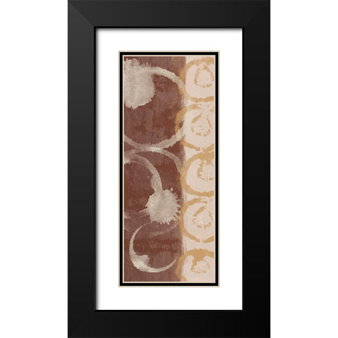 Adstract Pane 3 Black Modern Wood Framed Art Print with Double Matting by Saunders, Alonzo