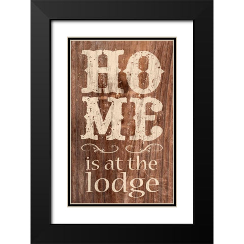 At The Lodge Black Modern Wood Framed Art Print with Double Matting by Saunders, Alonzo