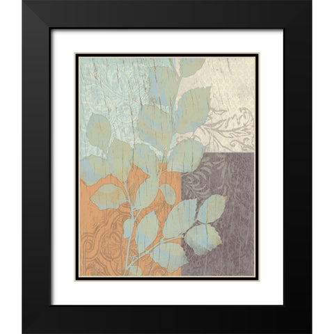 Elegant Branch 1 Black Modern Wood Framed Art Print with Double Matting by Saunders, Alonzo