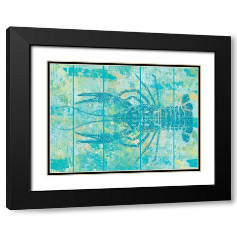 Lobster Blues Black Modern Wood Framed Art Print with Double Matting by Saunders, Alonzo