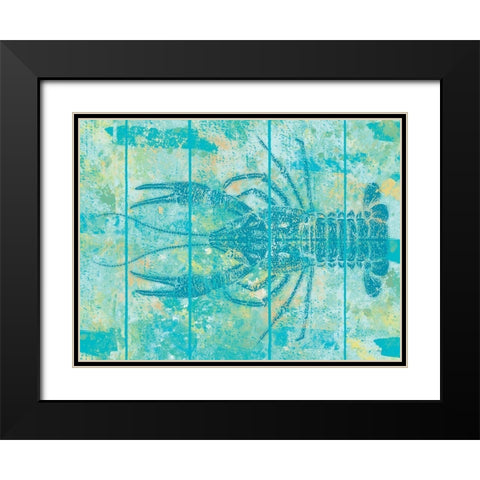 Lobster Blues Black Modern Wood Framed Art Print with Double Matting by Saunders, Alonzo