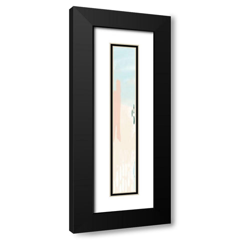 80 Abstract Panel 1 Black Modern Wood Framed Art Print with Double Matting by Vidal, Alicia
