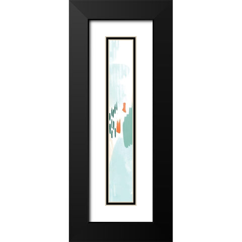 80 Abstract Panel 2 Black Modern Wood Framed Art Print with Double Matting by Vidal, Alicia