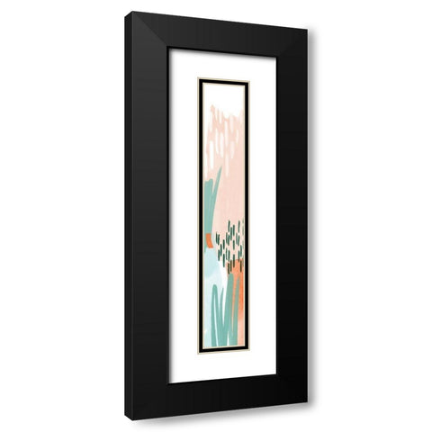80 Abstract Panel 3 Black Modern Wood Framed Art Print with Double Matting by Vidal, Alicia