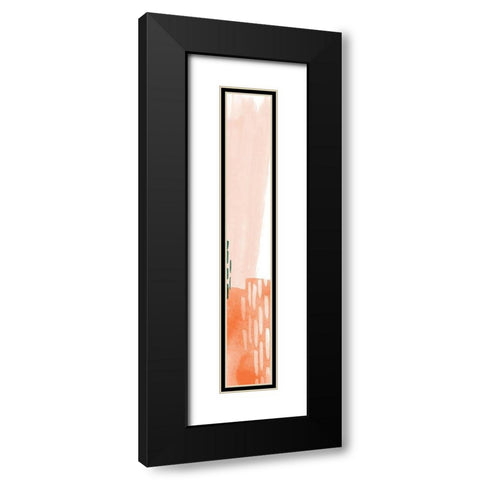 80 Abstract Panel 4 Black Modern Wood Framed Art Print with Double Matting by Vidal, Alicia