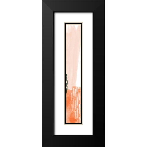80 Abstract Panel 4 Black Modern Wood Framed Art Print with Double Matting by Vidal, Alicia