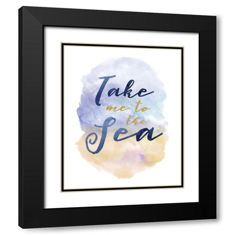 Take Me To The Sea Black Modern Wood Framed Art Print with Double Matting by Vidal, Alicia
