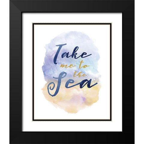 Take Me To The Sea Black Modern Wood Framed Art Print with Double Matting by Vidal, Alicia