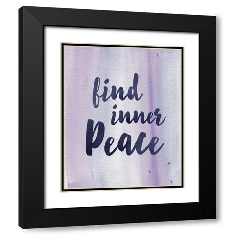 Inner Peace Black Modern Wood Framed Art Print with Double Matting by Vidal, Alicia