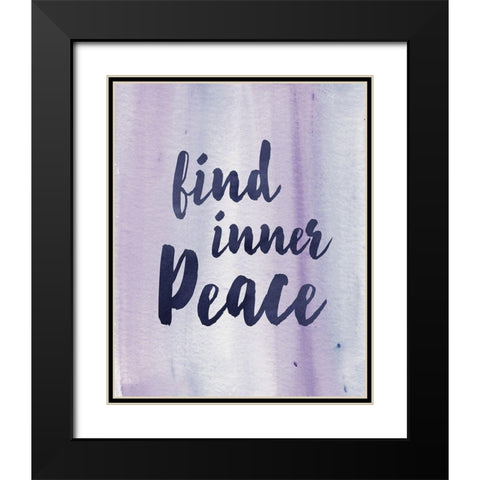 Inner Peace Black Modern Wood Framed Art Print with Double Matting by Vidal, Alicia