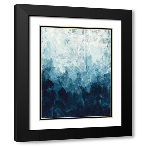 Ocean Blue 1 Black Modern Wood Framed Art Print with Double Matting by Vidal, Alicia