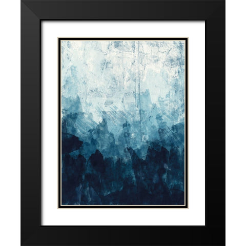 Ocean Blue 1 Black Modern Wood Framed Art Print with Double Matting by Vidal, Alicia
