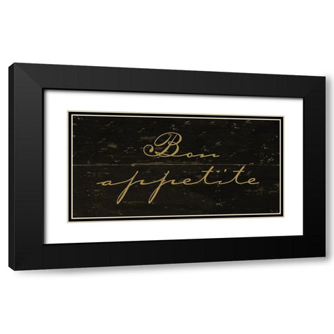 Bon Appetite Black Modern Wood Framed Art Print with Double Matting by Vidal, Alicia