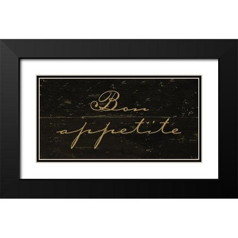 Bon Appetite Black Modern Wood Framed Art Print with Double Matting by Vidal, Alicia