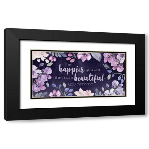 The Happier You Are Black Modern Wood Framed Art Print with Double Matting by Vidal, Alicia