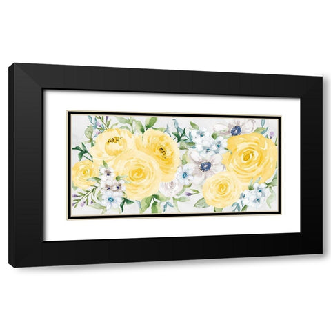 Watercolor Garden 1 Black Modern Wood Framed Art Print with Double Matting by Vidal, Alicia