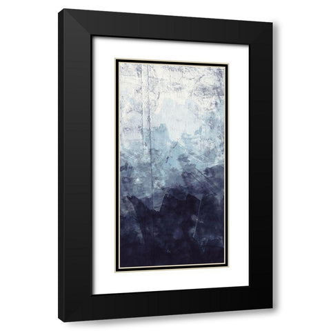 Blue Flow 1 Black Modern Wood Framed Art Print with Double Matting by Vidal, Alicia