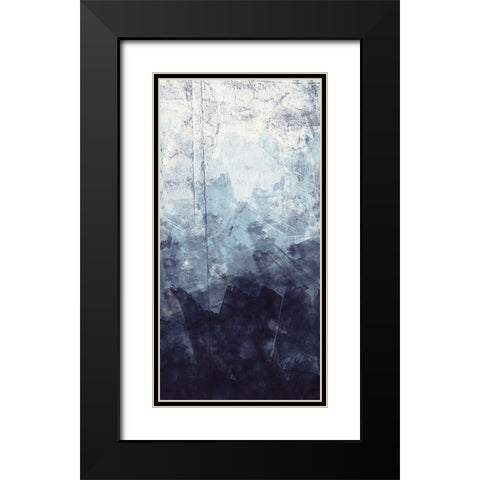 Blue Flow 1 Black Modern Wood Framed Art Print with Double Matting by Vidal, Alicia