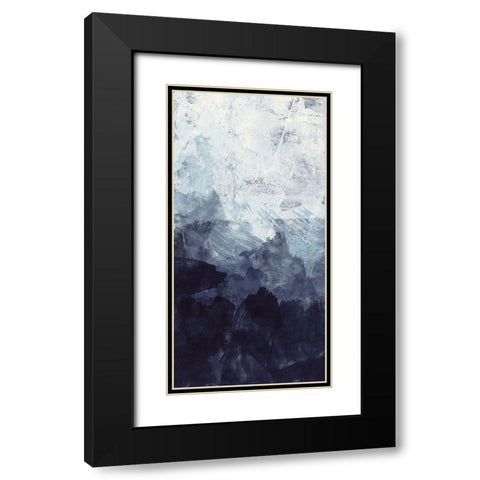 Blue Flow 2 Black Modern Wood Framed Art Print with Double Matting by Vidal, Alicia