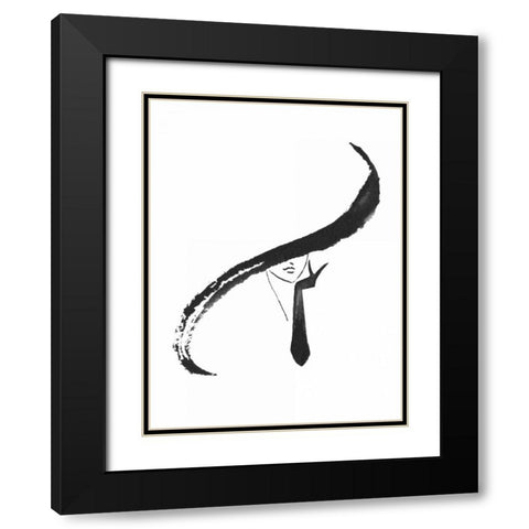 Derby Hat Black Modern Wood Framed Art Print with Double Matting by Zyburt, Alicia