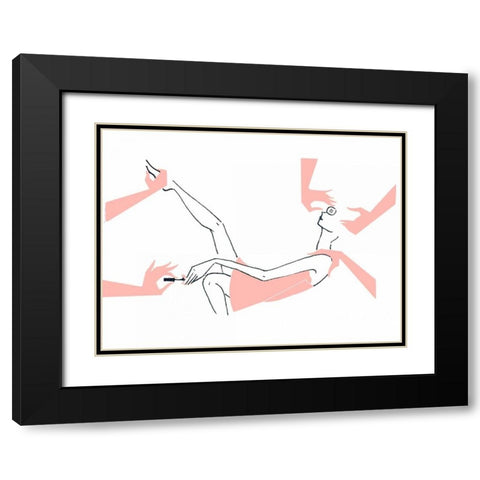 Spa Pampered Black Modern Wood Framed Art Print with Double Matting by Zyburt, Alicia