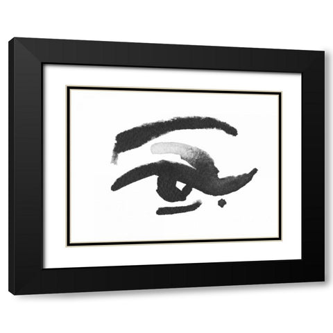Inked Eye Black Modern Wood Framed Art Print with Double Matting by Zyburt, Alicia