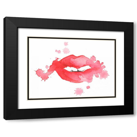 Zebra Splash Black Modern Wood Framed Art Print with Double Matting by Zyburt, Alicia