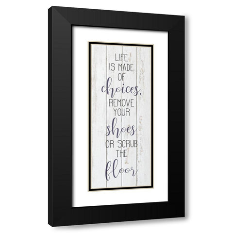 Choices Black Modern Wood Framed Art Print with Double Matting by Bailey, Ann