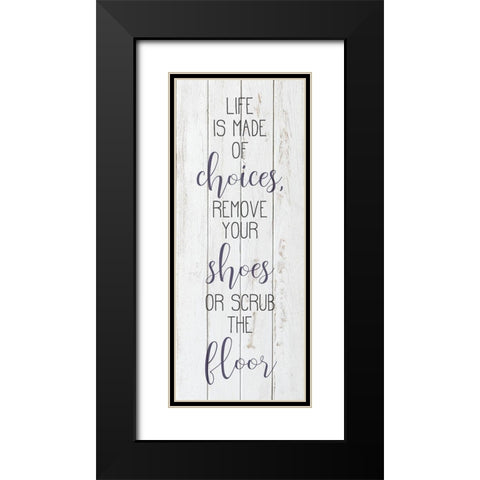 Choices Black Modern Wood Framed Art Print with Double Matting by Bailey, Ann