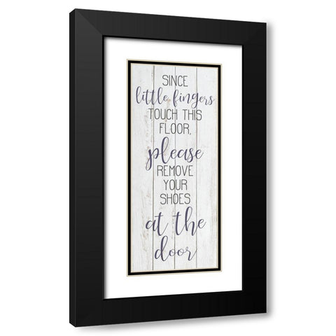 Little Fingers Black Modern Wood Framed Art Print with Double Matting by Bailey, Ann