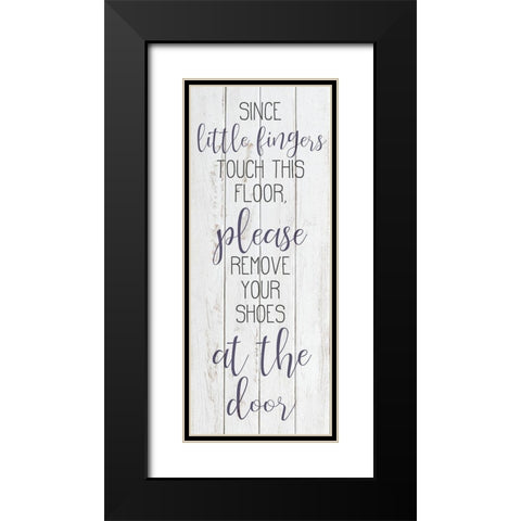Little Fingers Black Modern Wood Framed Art Print with Double Matting by Bailey, Ann
