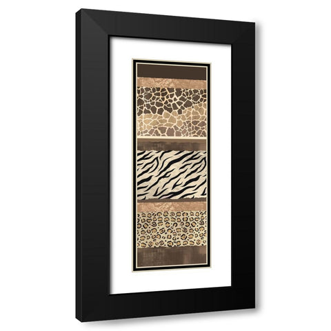 Exotic Safari Panel Black Modern Wood Framed Art Print with Double Matting by Bailey, Ann