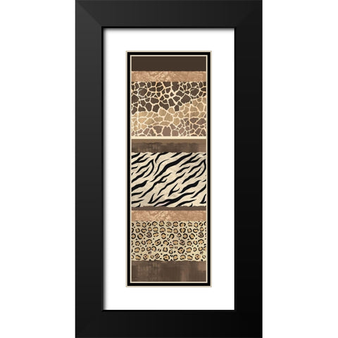 Exotic Safari Panel Black Modern Wood Framed Art Print with Double Matting by Bailey, Ann